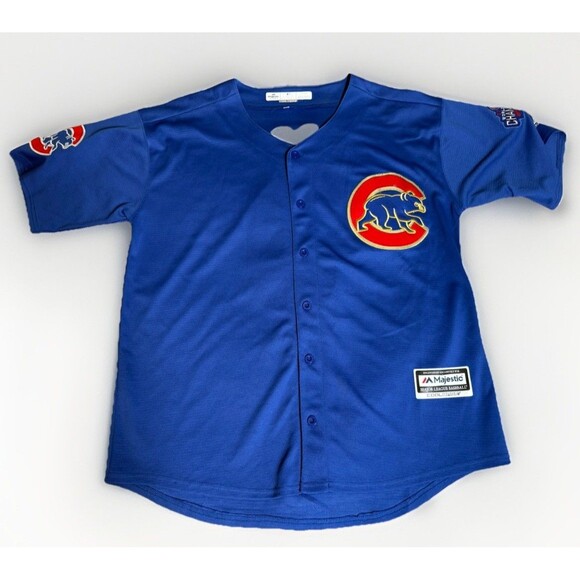 MLB Majestic 2016 Chicago Cubs David Ross World Series Patch Jersey, Size XL - Picture 1 of 8